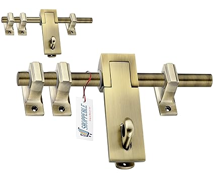 ARRI Shoppeble Elentra 12 Inch Single & Double Door Aldrop,Door Latch | Aldrop for Door | Aldrop | Latch | Fancy Aldrop | Door Accessories 12 Inches Brass Antique Finish Pack of 2 Pieces