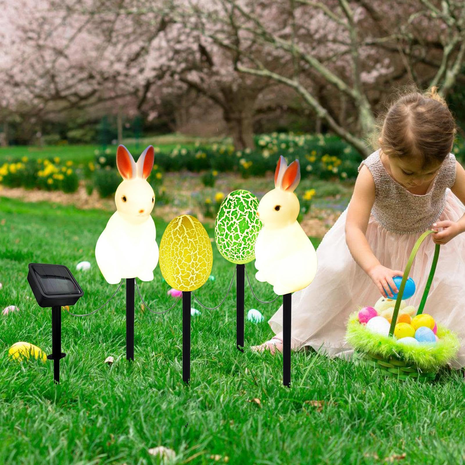 Tytuł Solar Easter Lights Outdoor, Wielkanocne światła zewnętrzne