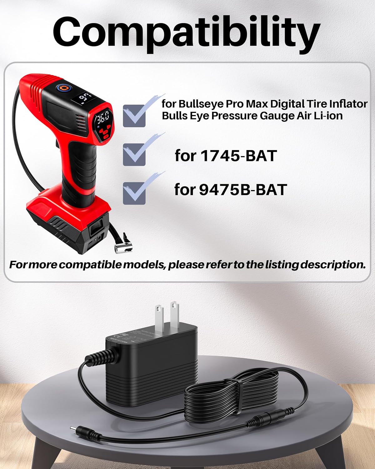 Bullseye Pro Maxデジタルタイヤインフレーターブルズアイ圧力計エアリチウムイオン1745-BAT 9475B-BAT