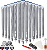 Vista 1 de 13 Pack Golf Grips, Durable Rubber Grip for Clubs, Anti-Slip “+” Texture & Zipper Back Design, Grips Only or Grips & Regripping Kit