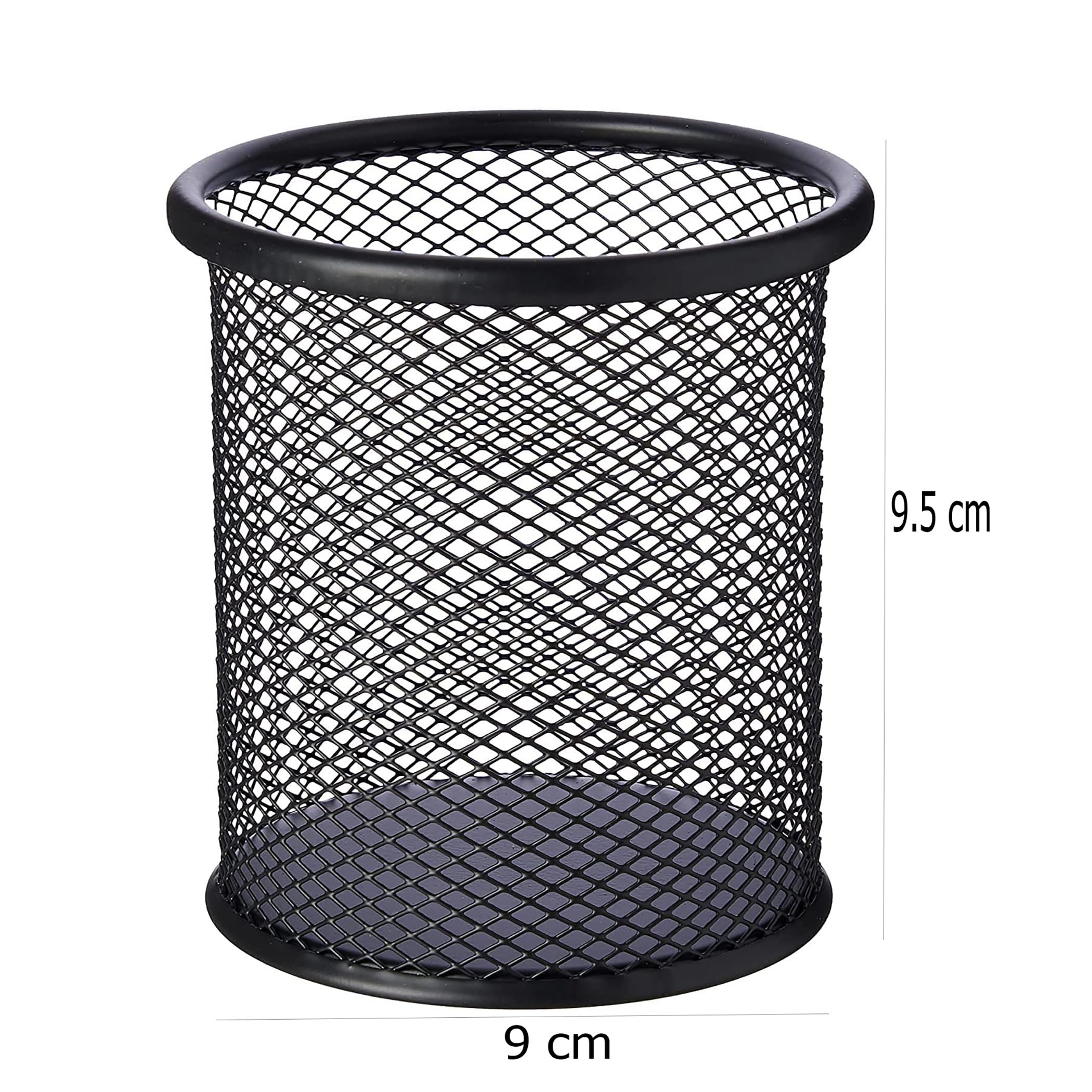 GLUN® Cylendrical - Porta penne, matite e altri articoli di cancelleria, in rete metallica, per ufficio, scuola e casa, 1 pezzo
