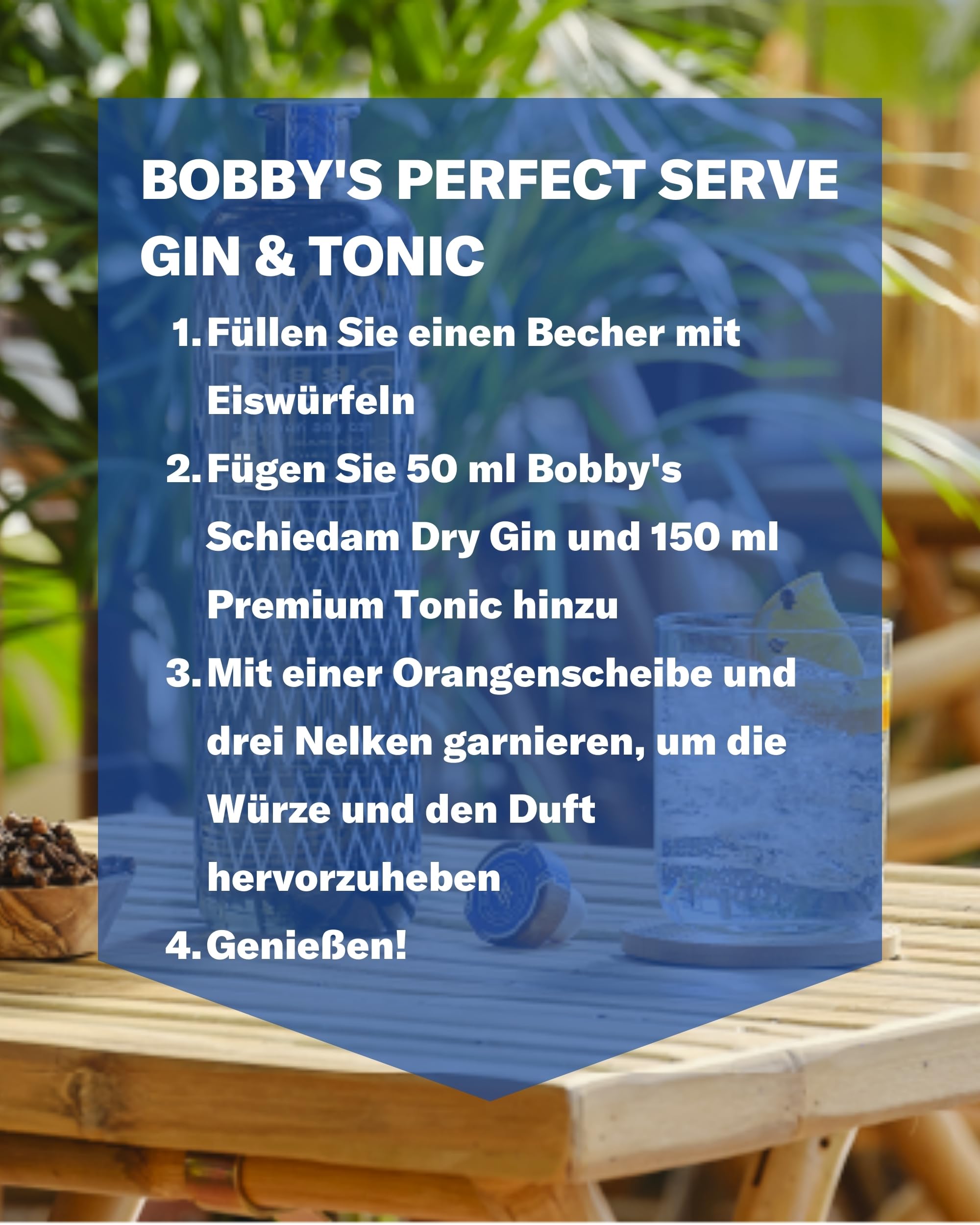 Bobby's Schiedam Dry Gin 70cl | Außergewöhnliche Mischung aus Indonesischen Botanicals und Traditionellen Gin-Zutaten | 42 % ABV | Premiumflasche als Tolles Gin-Geschenk
