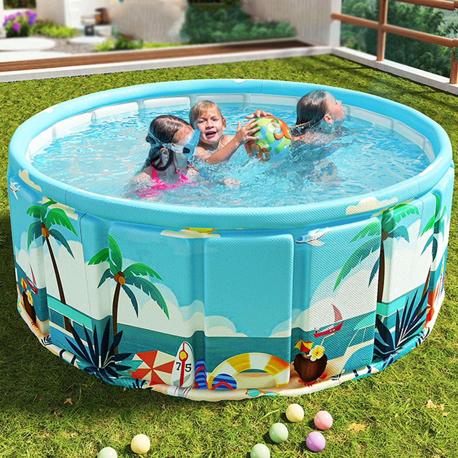 Non-Inflatable Kids' And Adults' Outdoor Foldable Swimming Pool