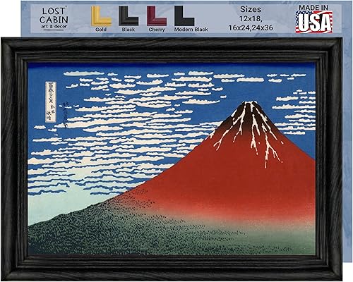 Katsushika Hokusai - Lienzo enmarcado para decoración de pared, lienzo de reproducción de pintura fina  Impresión de galería en marco de madera