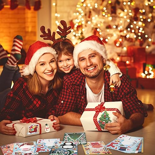 Miniatura 6 de 36 hojas de calcomanías de Navidad para niños, autoadhesivas, de Papá Noel, impermeables, para álbumes de recortes, para manualidades, fiestas,