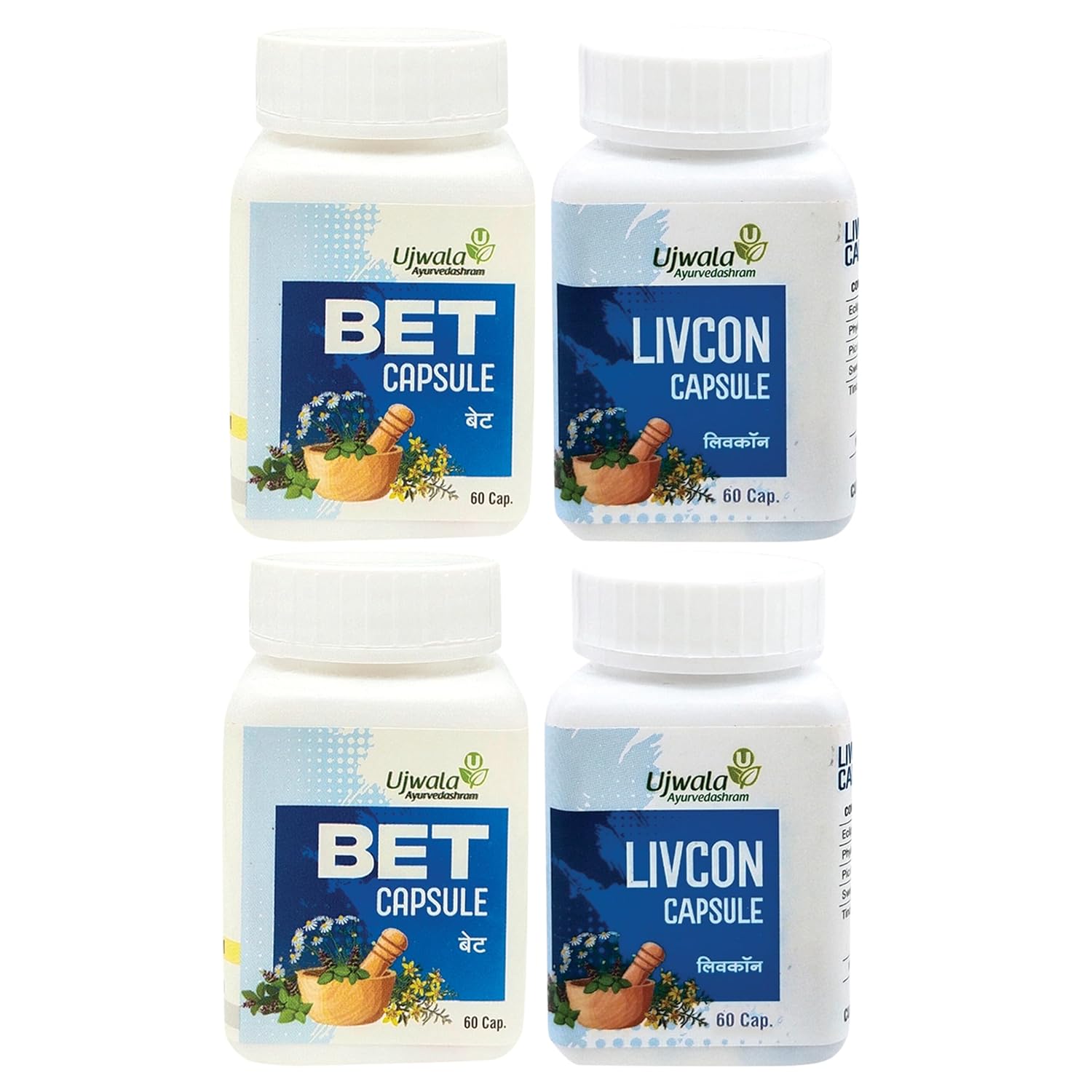 Bet and Livcon Capsule Pack of 2 Combi Kit for Control Diabetes, Substitute for Insulin, Frequent Urination