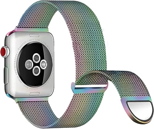 PROATL Correa magnética de metal compatible con correas de Apple Watch de 1.929 in 1.772 in 1.732 in 1.654 in 1.614 in 1.575 in 1.496 in, correa