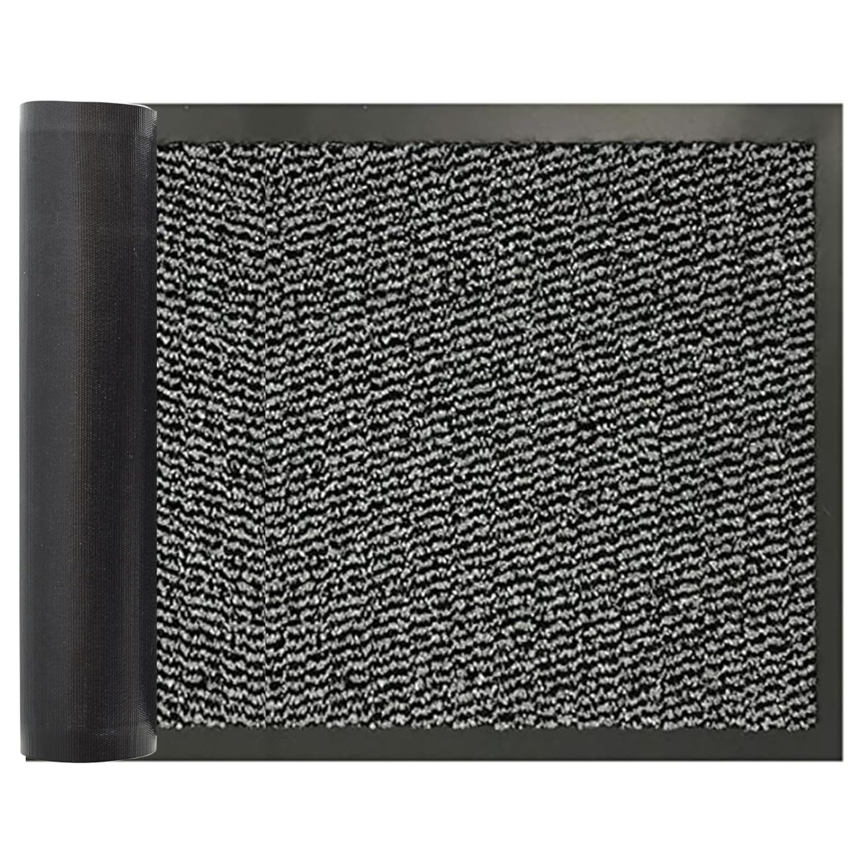 Door Mats Indoor 40cm x 60cm Grey, Washable indoor Outdoor Rugs Matts, Heavy Duty Non-slip Entrance Mat