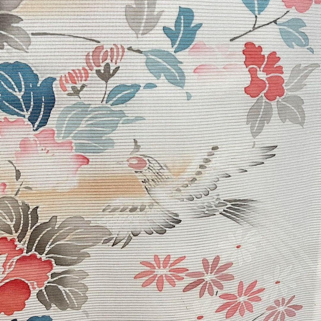 D430 夏着物　訪問着　友禅　花模様　絽　正絹　極美品 夏着物 訪問着 友禅 花模様 絽 正絹 D430 夏着物 訪問着 友禅 花