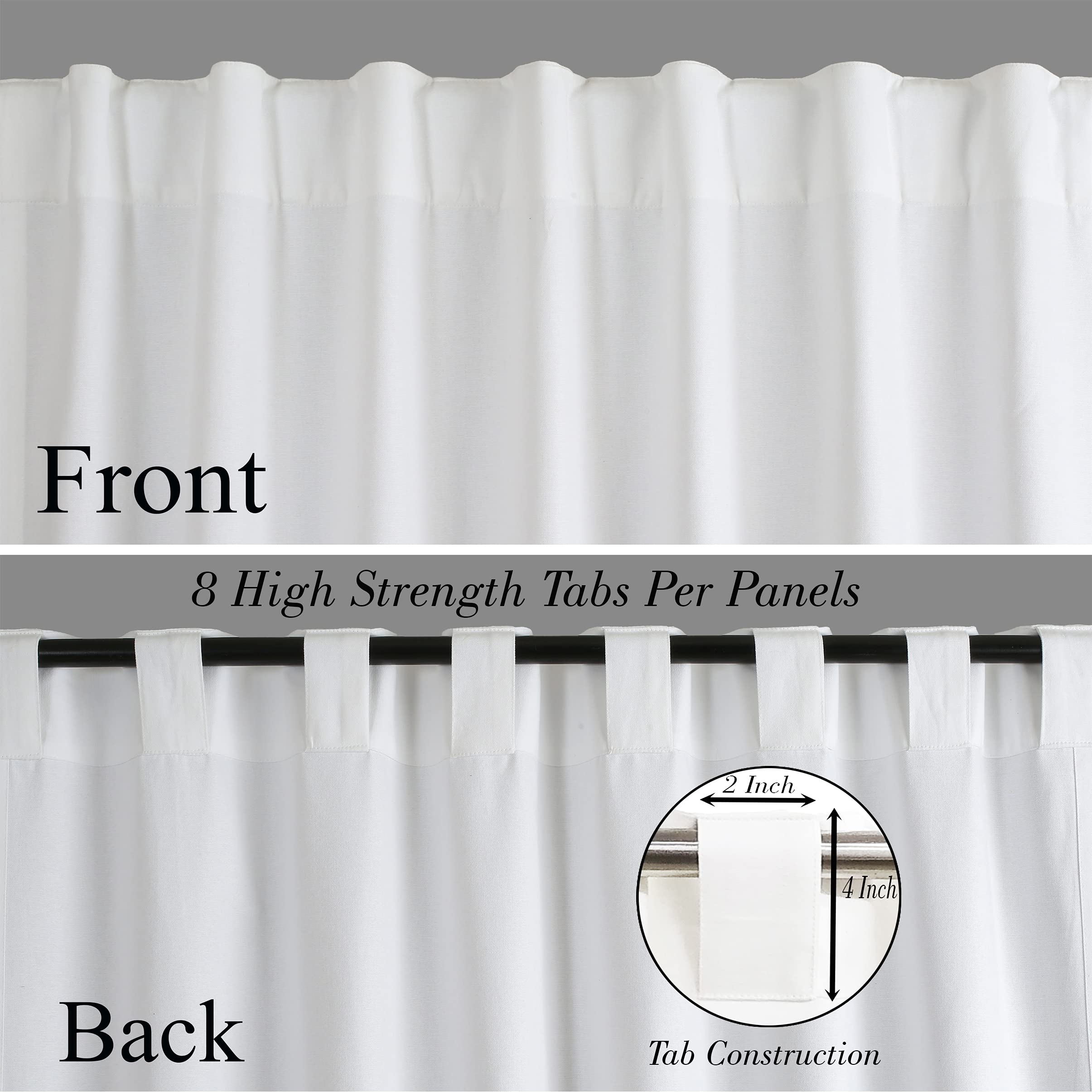 Buy Light & Pro Back Tab Cotton Curtains for Living Room Bedroom Window