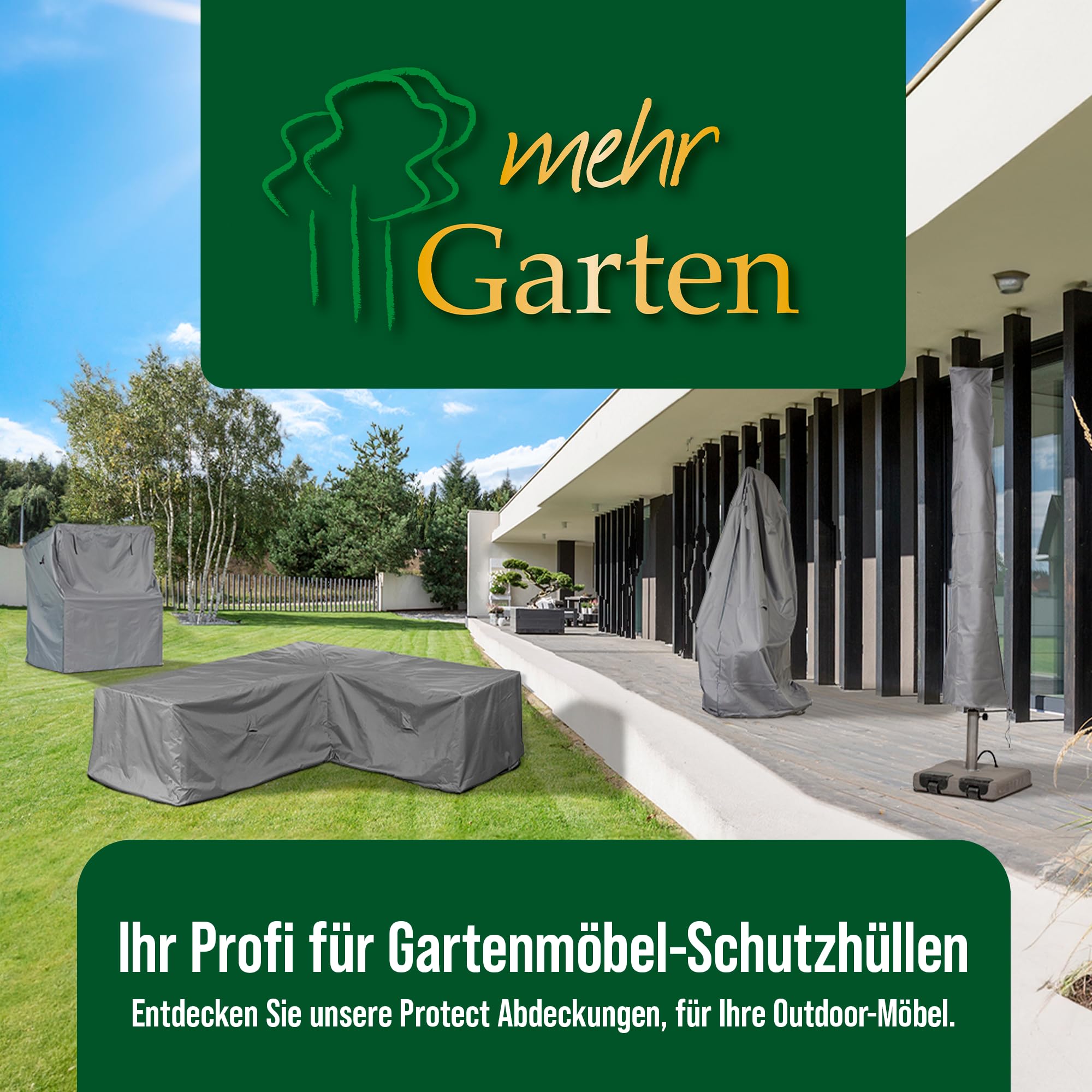 Premium Protect Abdeckung Lounge L-Form, links, 237x175x80 cm | wasserdicht, UV-beständig und atmungsaktiv – 2-lagiges Polyestergewebe, Schutzhülle für Gartenmöbel mit Kordelzug