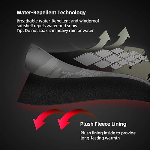 Miniatura 4 de RUNCL Fishing Gloves Winter Warm RAGUEL, Touchscreen Outdoor Fishing Gloves, Neoprene 3 Cut Fingers Cycling Gloves, Convertible Windproof for Men