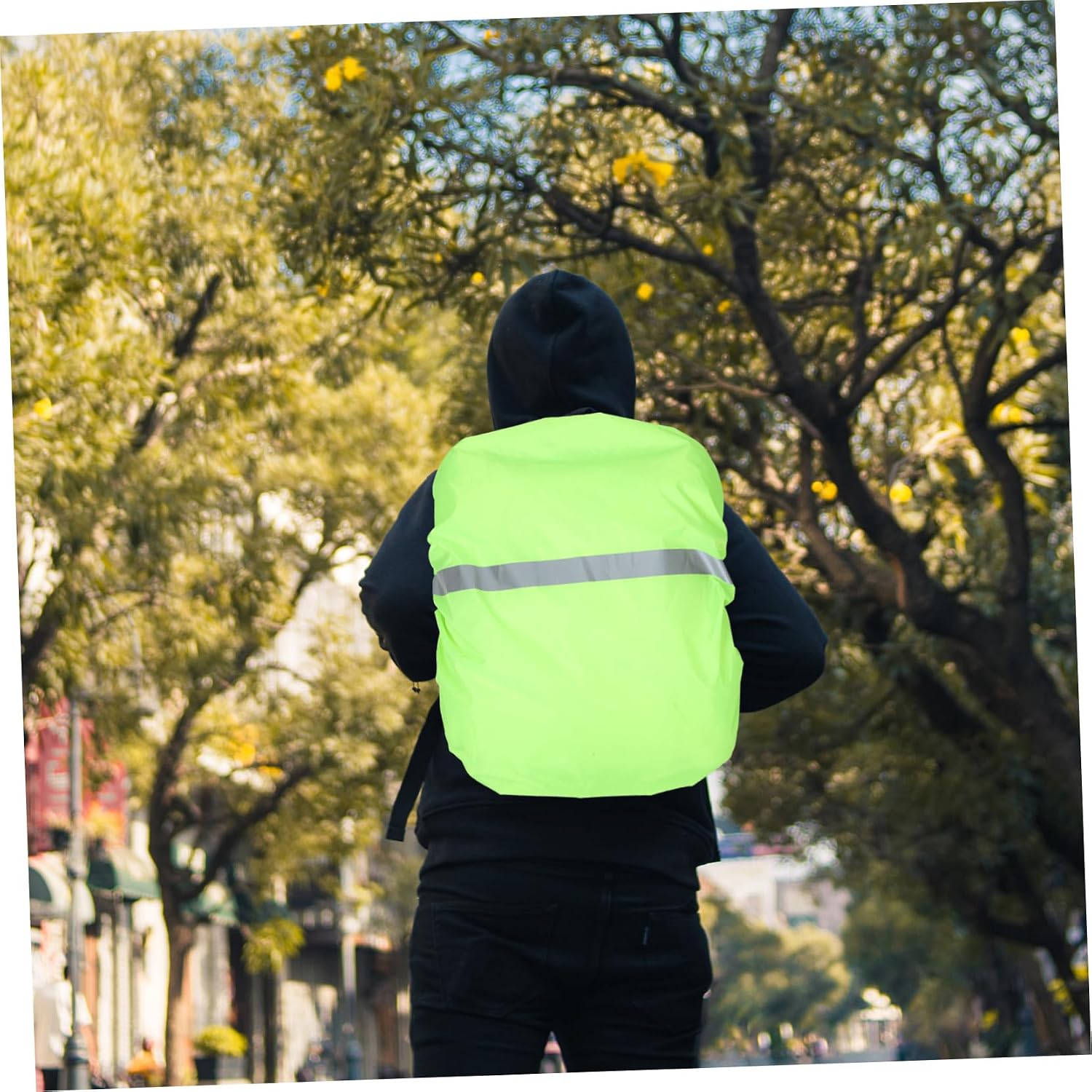 KOMBIUDA Waterproof Rain Covers Back Rain Covers with Reflective Strip and Anti-Slip Buckle Straps Rucksacks Rain