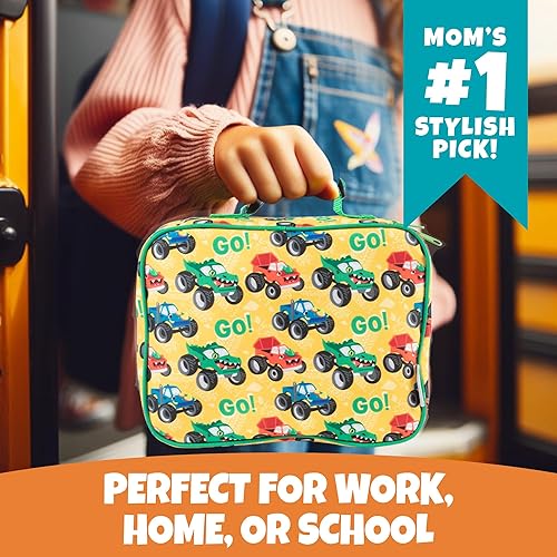 Miniatura 6 de Bentology Lonchera para niños, aislada y duradera, se adapta a contenedores Bento, tarros y botellas, funda reutilizable para el almuerzo de regreso