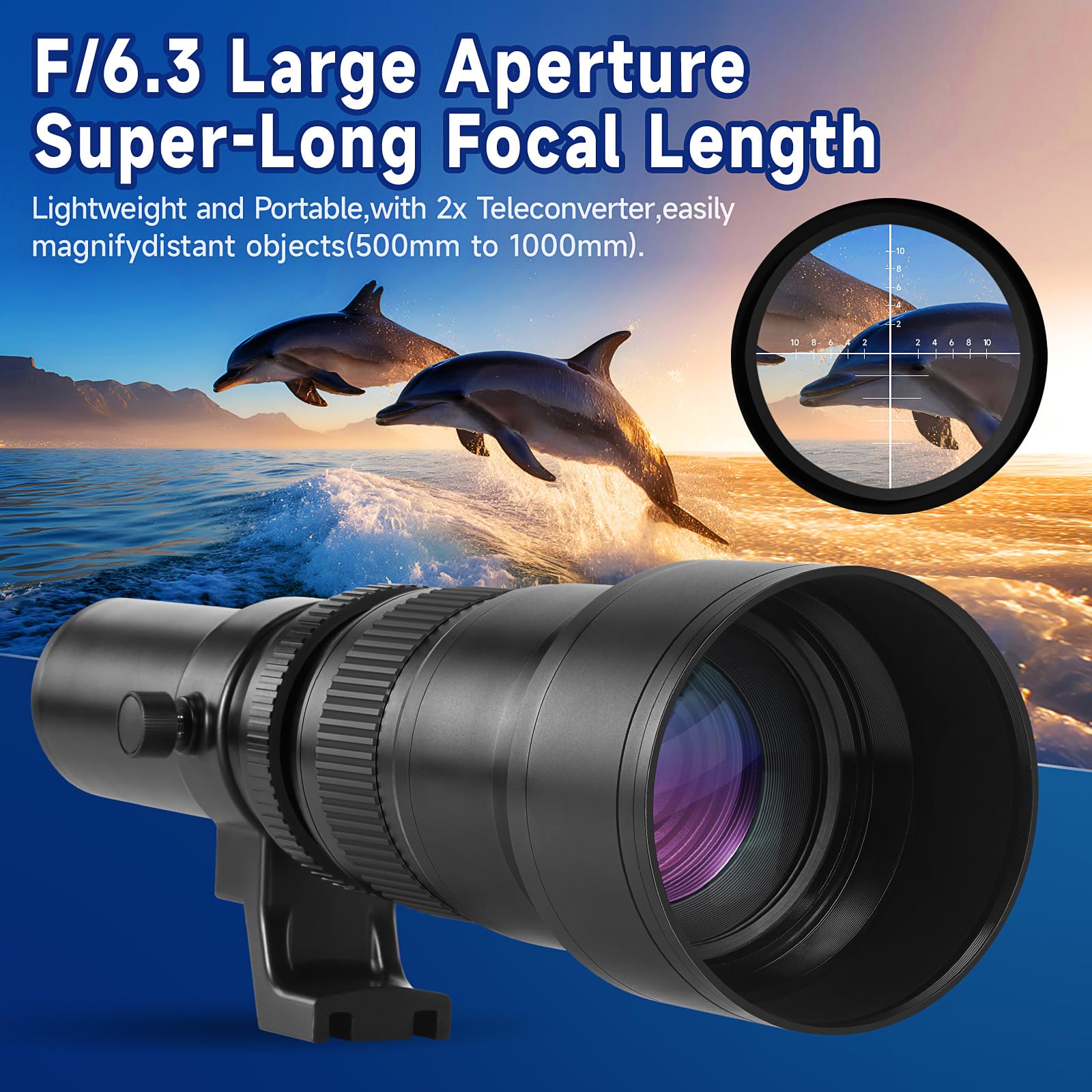 Amazon.co.jp: 500mm-1000mm f/8 望遠レンズ Canon EF/EF/Sマウント