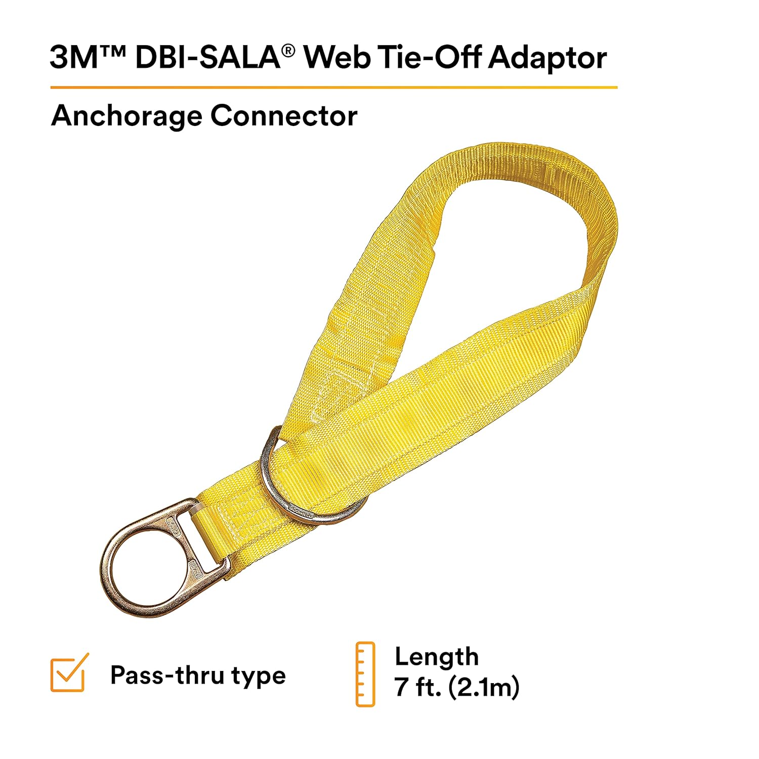 3M DBI-SALA Web Tie-Off Adaptor 1002007, 1 EA, Fall Protection