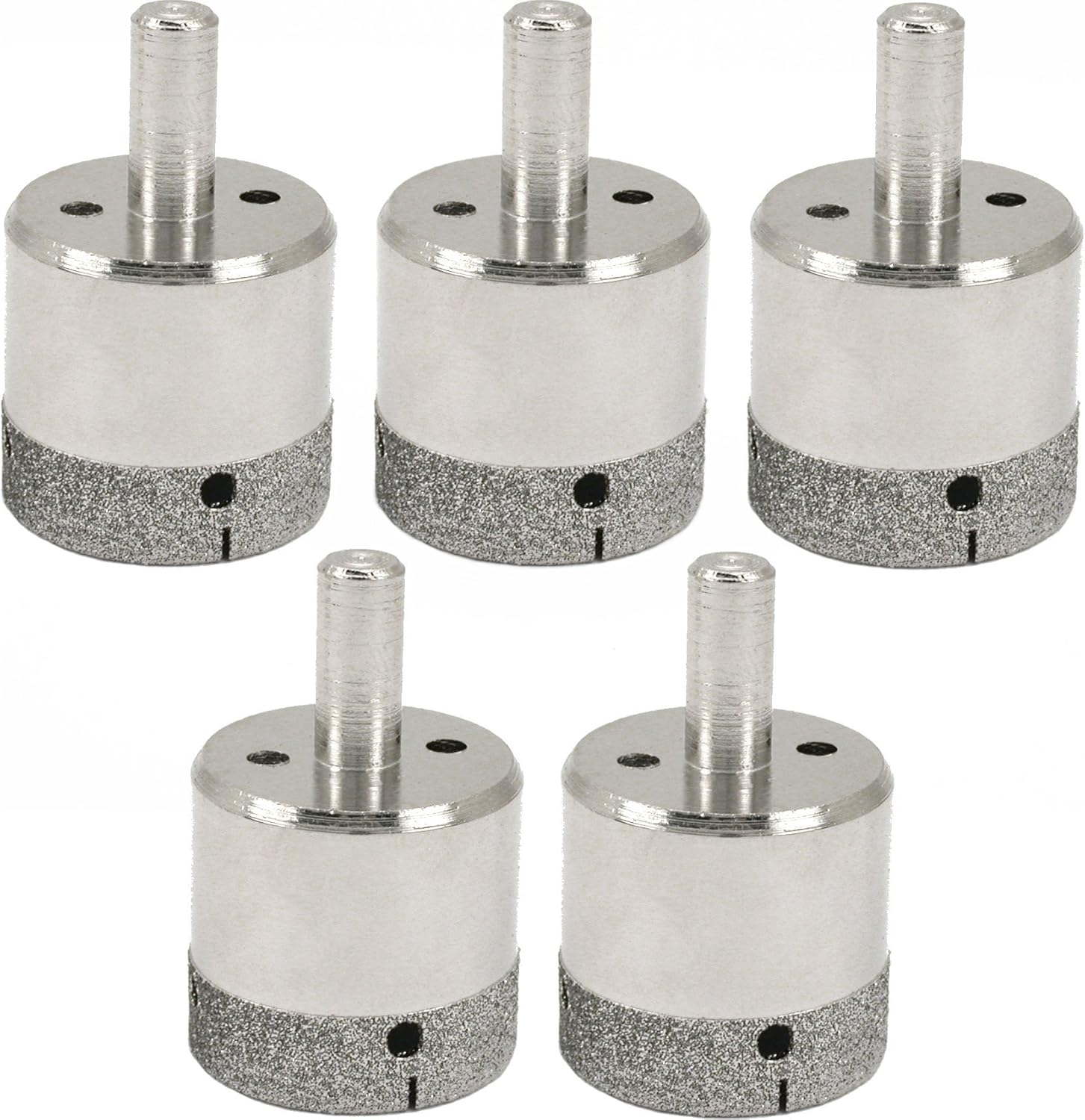 1" Diamond Coated Hole Saws Glass Drill Bit Set 5 Pcs