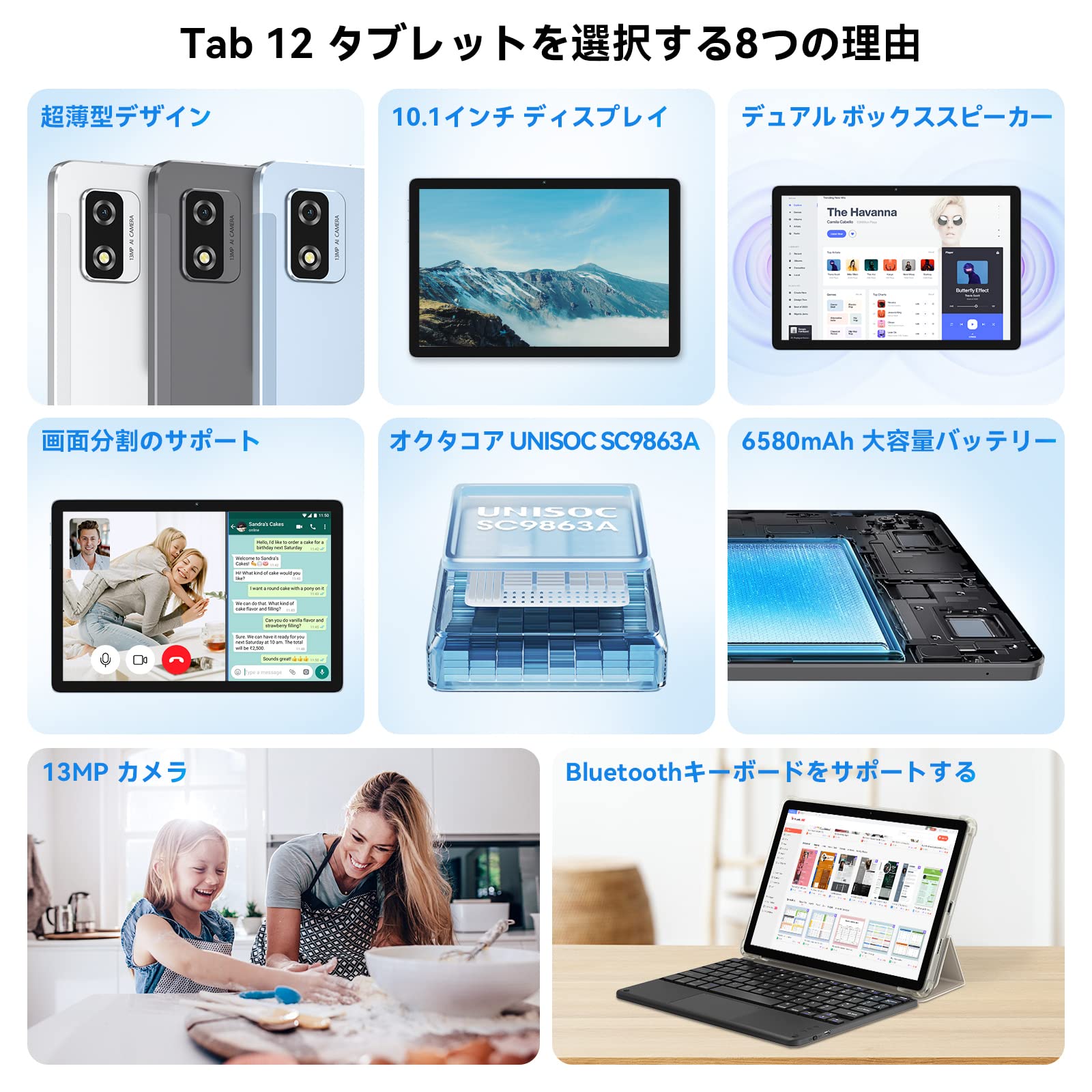 ブラックビュータブ12 タブレット 10インチ 7GB+64GB 4G SIM対応