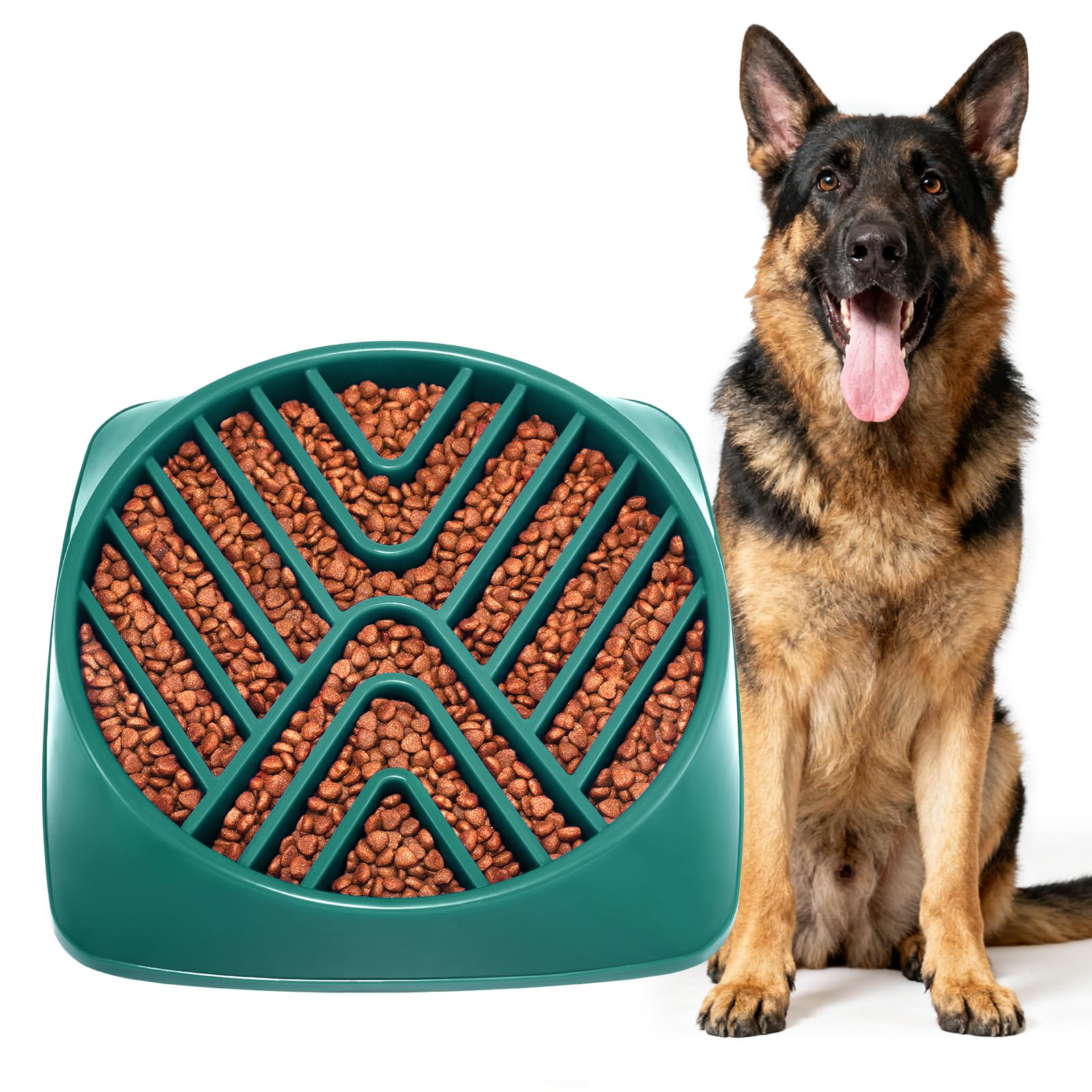 KASBAH Slow Feeder Dog Bowls Large Breed, 5 Cups Capacity for Wet & Dry Food, Puzzle Maze Bowl for Fast Eaters, Non-Slip Base, BPA Free, Helps Prevent Bloat and Aid Digestion