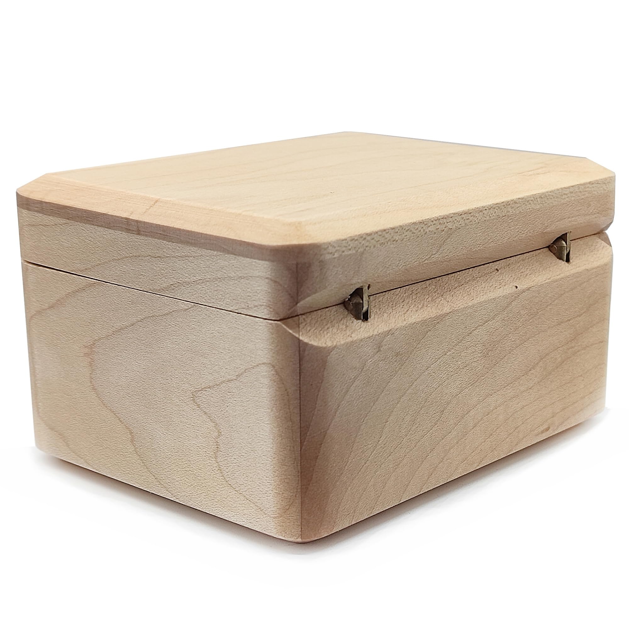 Caja de música personalizada con tu foto, caja de música de madera natural que reproduce You are My Sunshine (madera de arce)