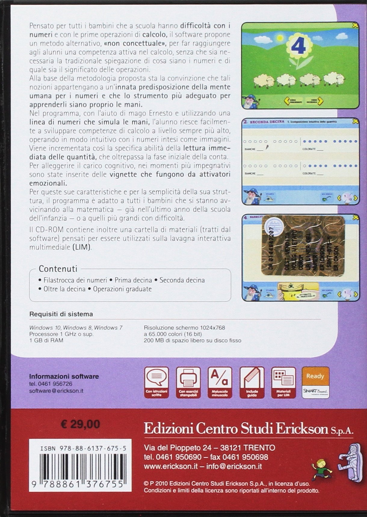 La linea dei numeri. Aritmetica fino al 20 con il metodo analogico. CD-ROM