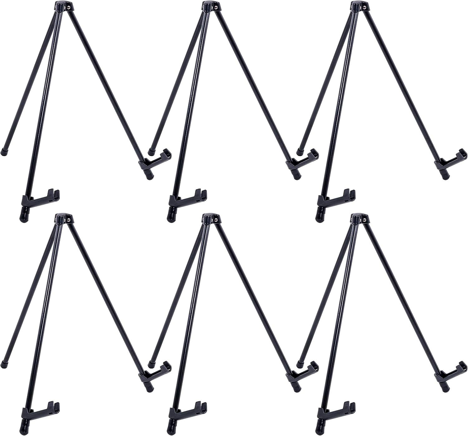 14" Black Steel Tabletop Display Easel Pack of 6