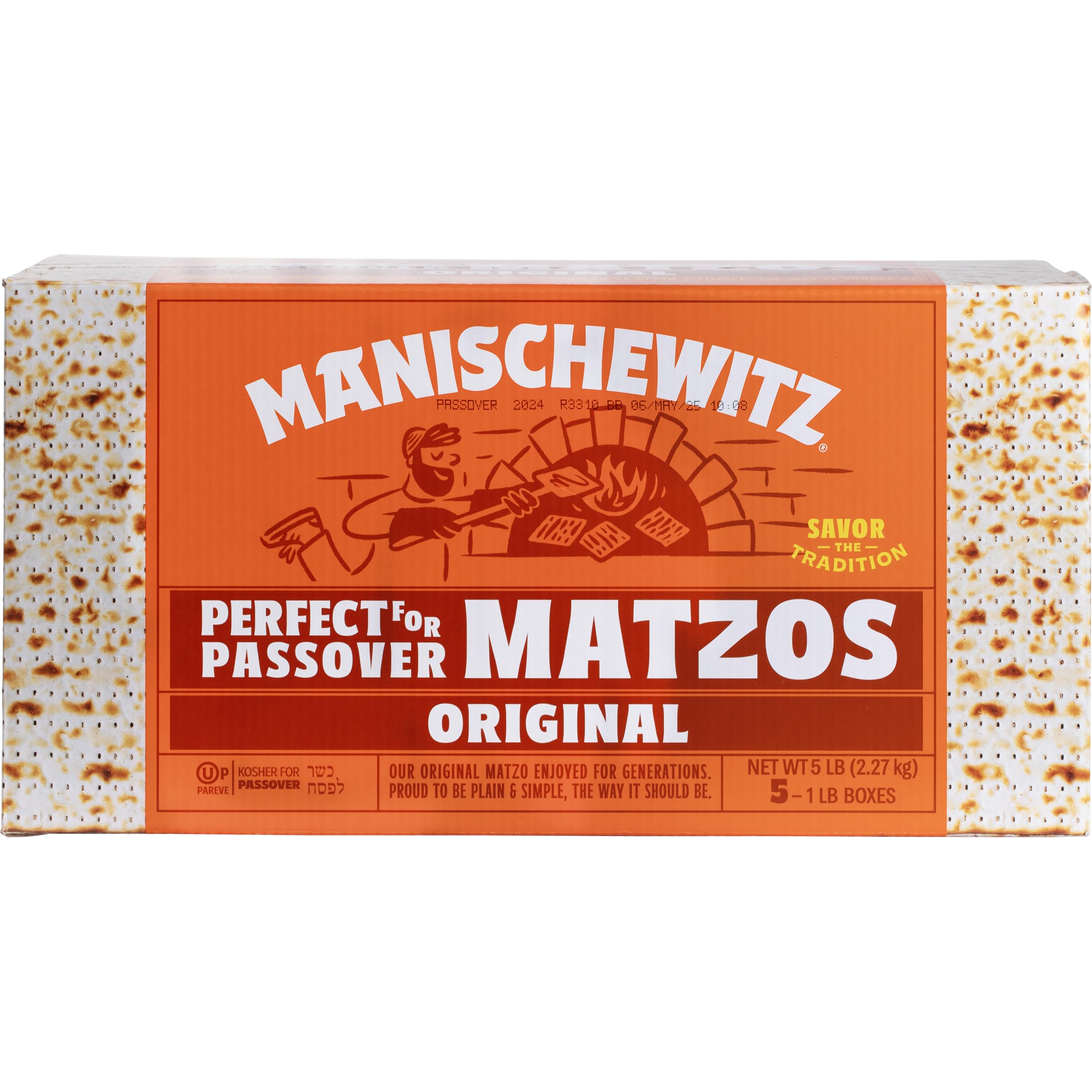 Manischewitz Matzo, Unsalted, 80 Ounce Box