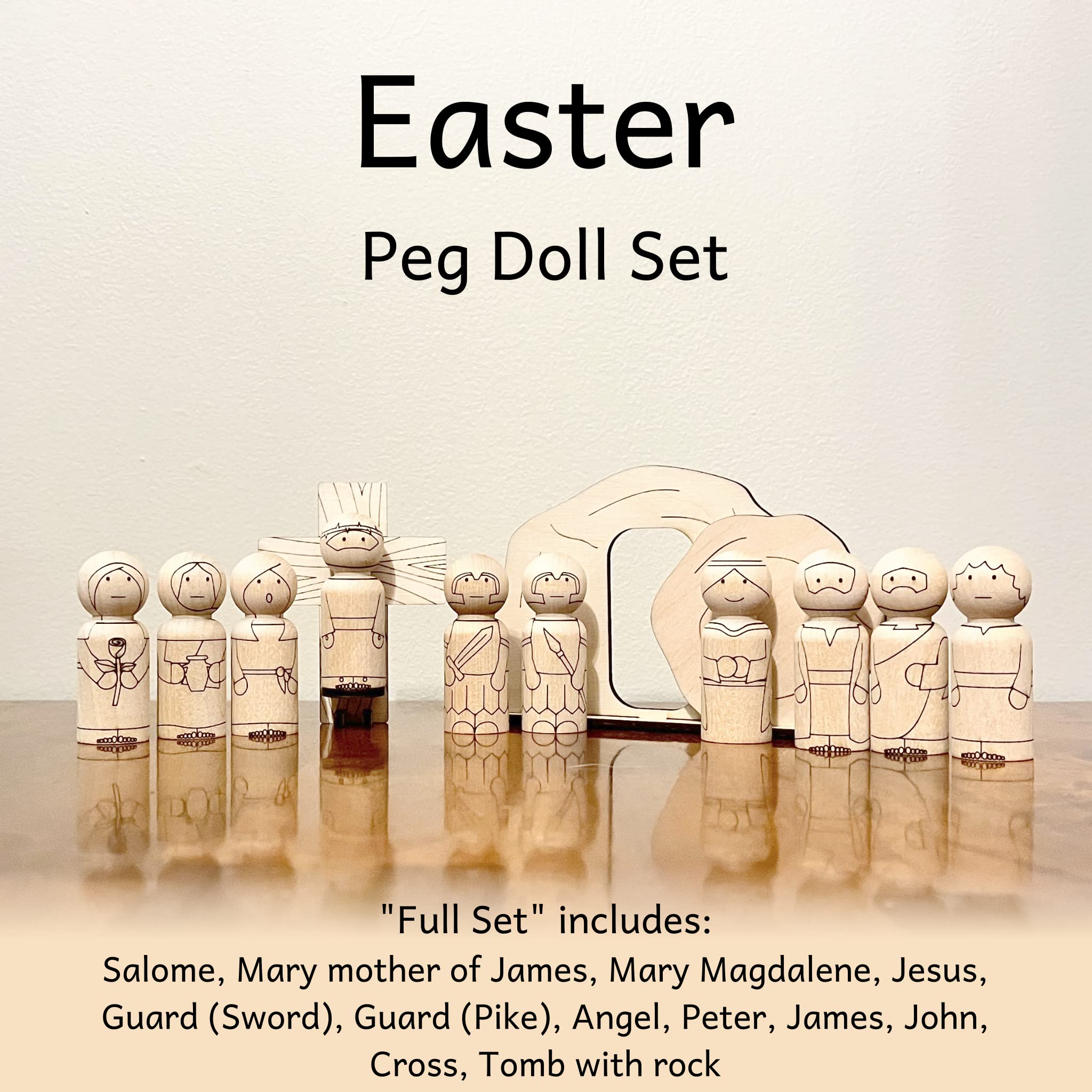 Amazon.com: Easter Peg Doll Set - Crucifixion and Resurrection