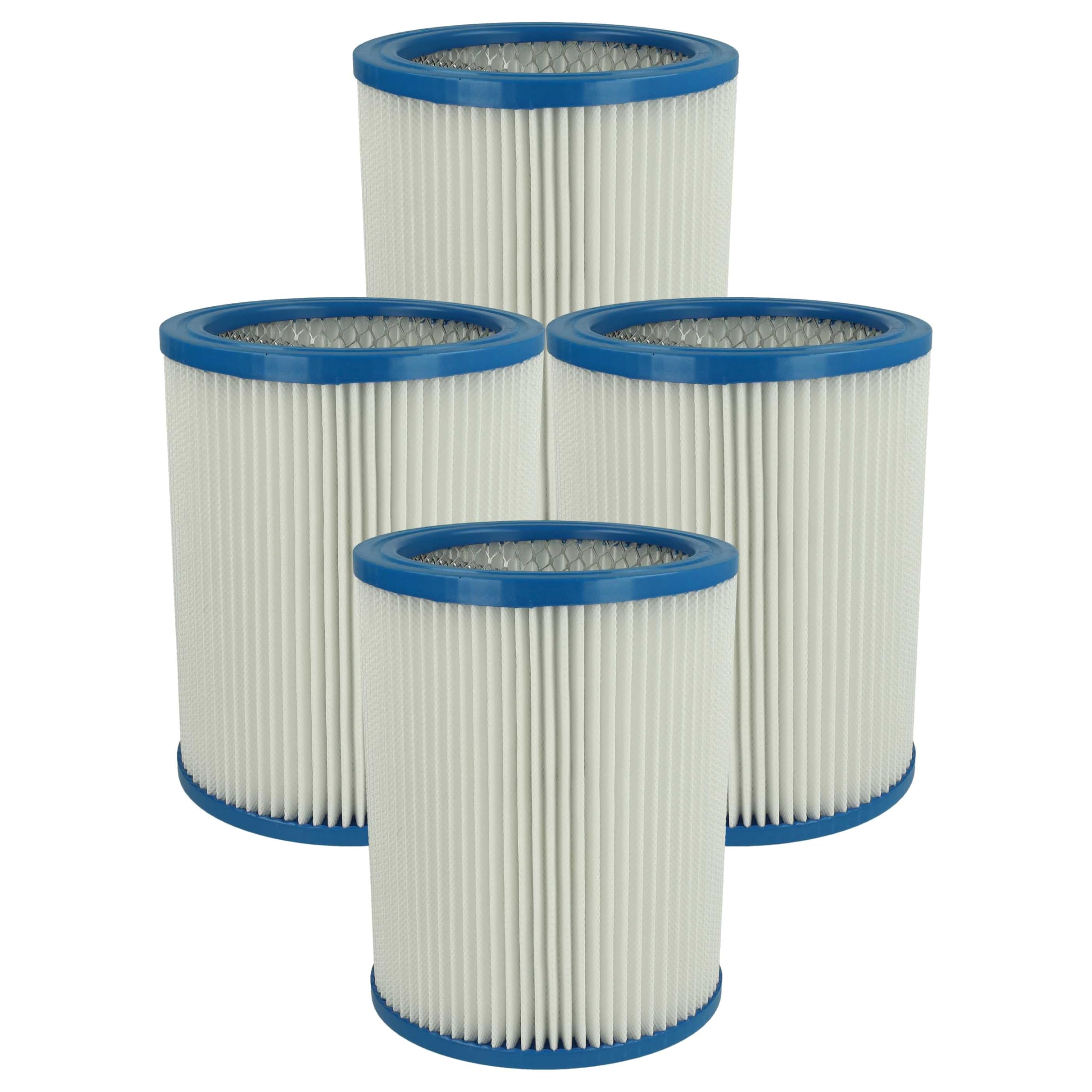 vhbw 4x Filtro plisado compatible con Fein Dustex 40, 25 aspiradora - blanco lavable
