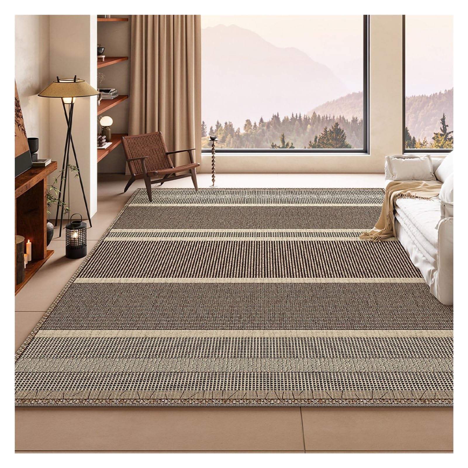 Moquette à plat tapis de chambre lit et canapé 180x200cm