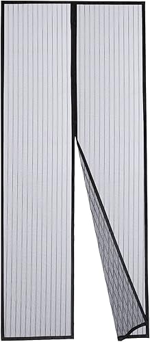 Miniatura 8 de DOOREASY Puerta mosquitera magnética, puerta mosquitera de poliéster reforzado, imanes autosellables, apta para mascotas y niños, pantalla de malla