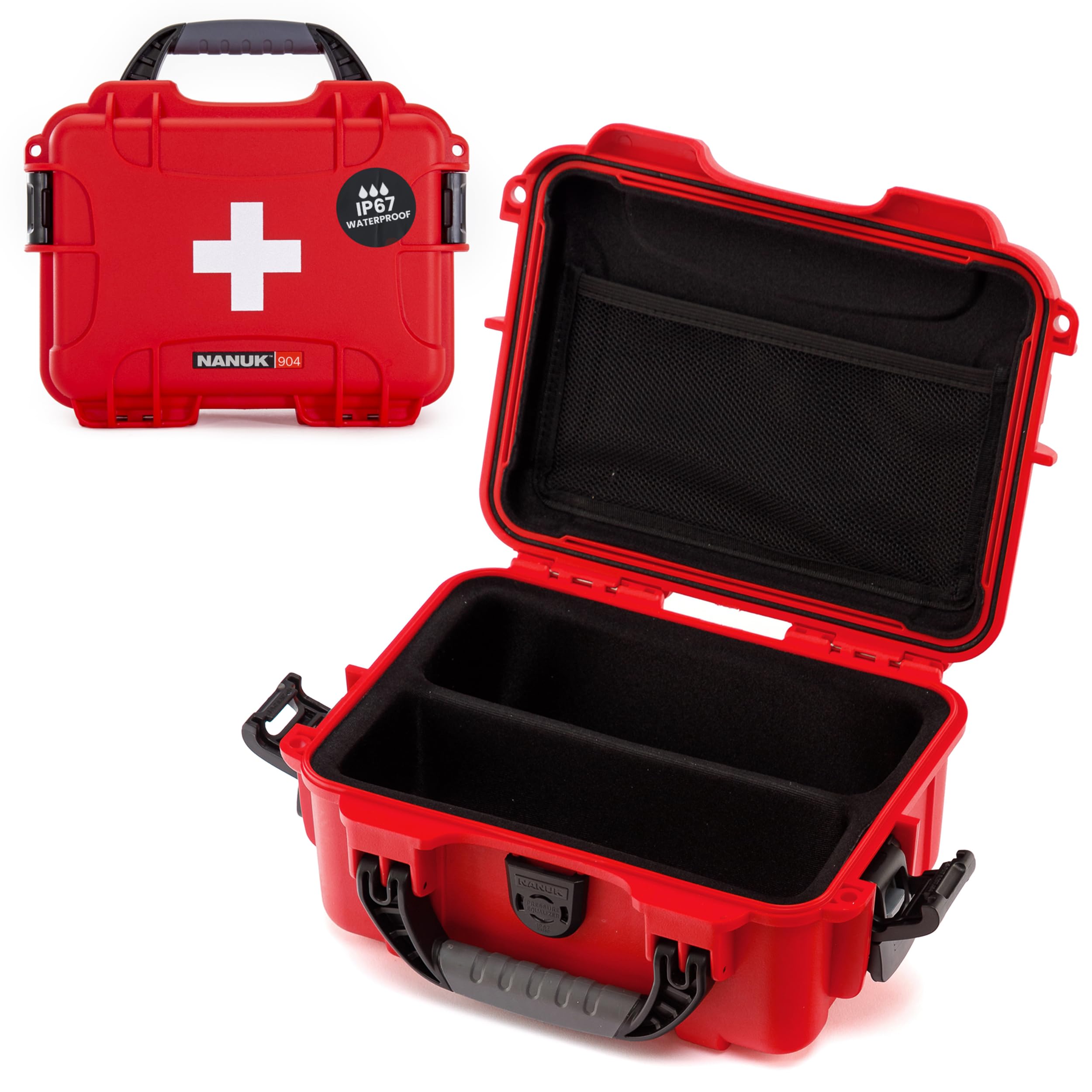 904 - Nanuk Kit de primeros auxilios (vacío) con divisor y organizador de tapa
