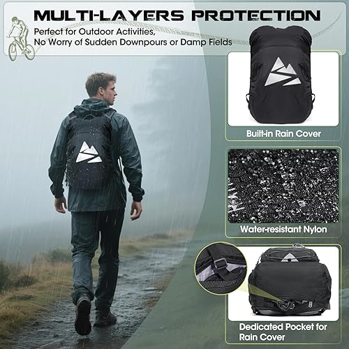 Miniatura 6 de Mochila de hidratación con bolsa de agua, mochila ligera de senderismo de 18 litros para mujeres y hombres, pequeña bolsa de agua de hidratación