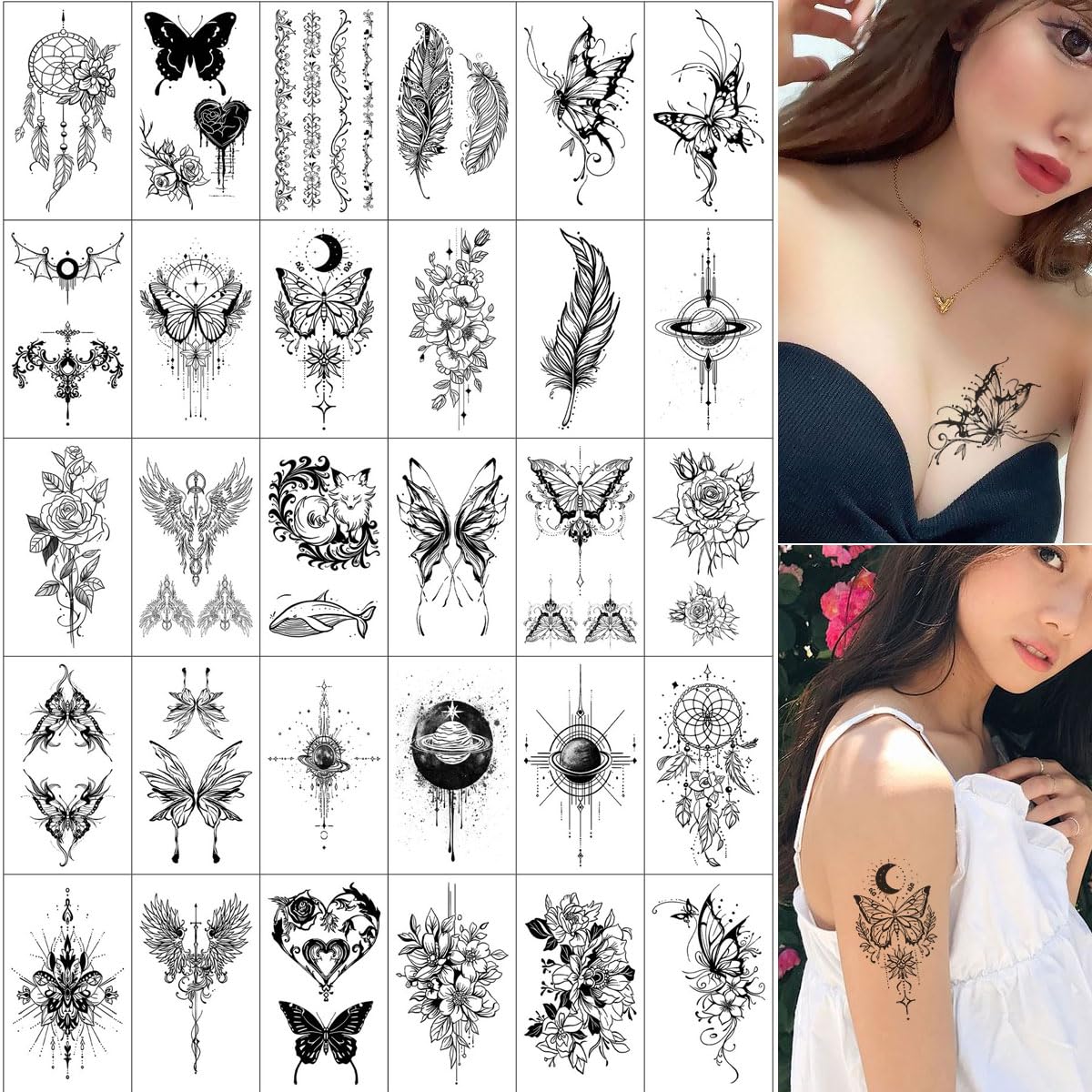 Amazon.co.jp: タトゥーシール 刺青シール レディース メンズ 入れ墨