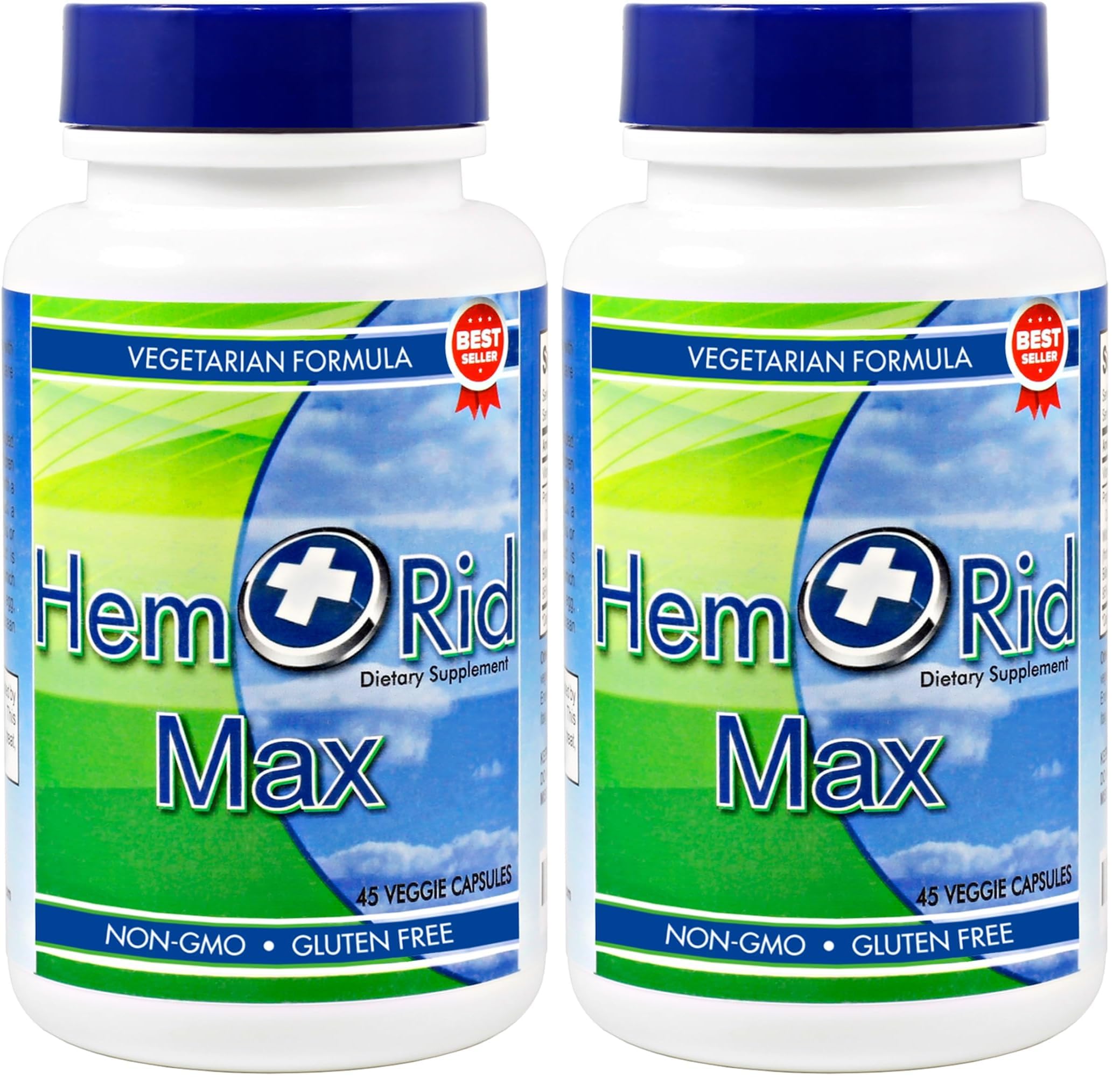 HemRid Max - Fast Hemorrhoid Relief. Get The Hemorrhoid Pills that Actually Work. Works in Just 2-5 Days. (Pack of 2)