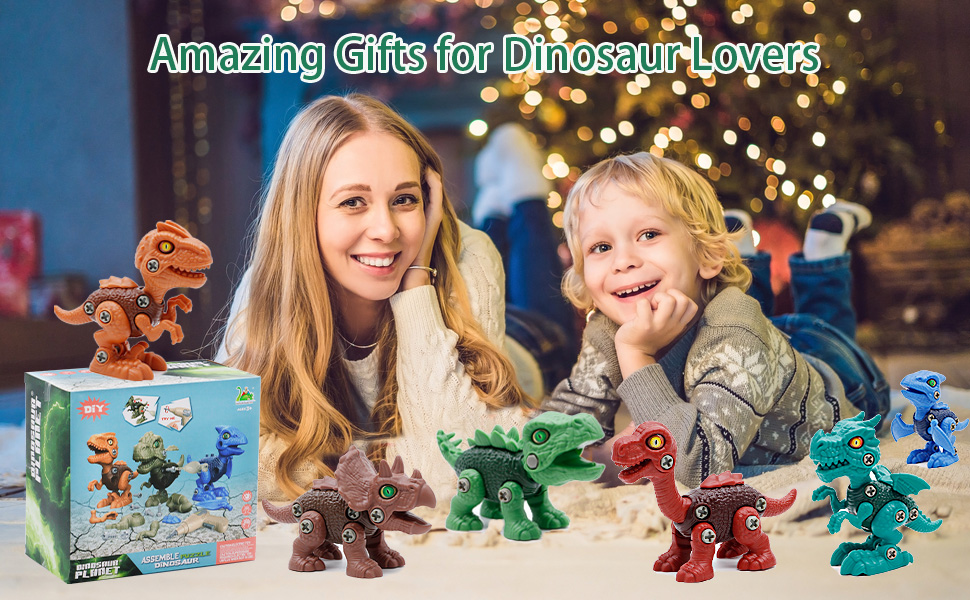 Amazon.com: Yerloa 8pcs Dinosaur Toys for Kids 3-5 5-7, STEM Take