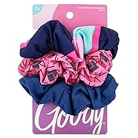 Vista 7 de Goody Kids Nostalgia Scrunchies - 3 unidades, rosa surtido - Accesorios para el cabello sin dolor para hombres, mujeres, niños y niñas para peinar