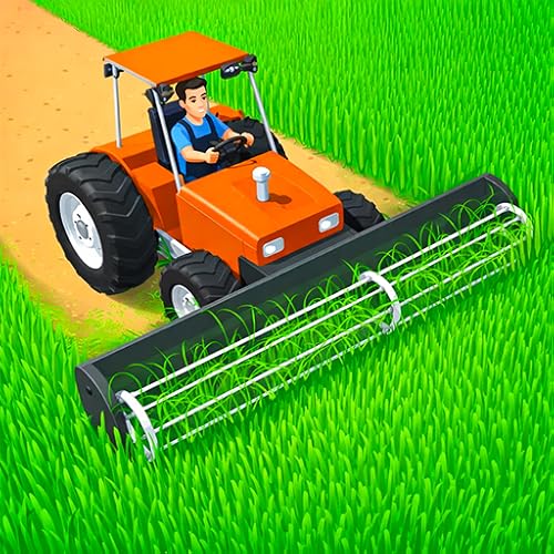 Stone Grass Cutting Reaper Simulator 3D: ASMR Lawn Mower Tractor Farm Tycoon – Relaxing Mowing & Field Clean Game