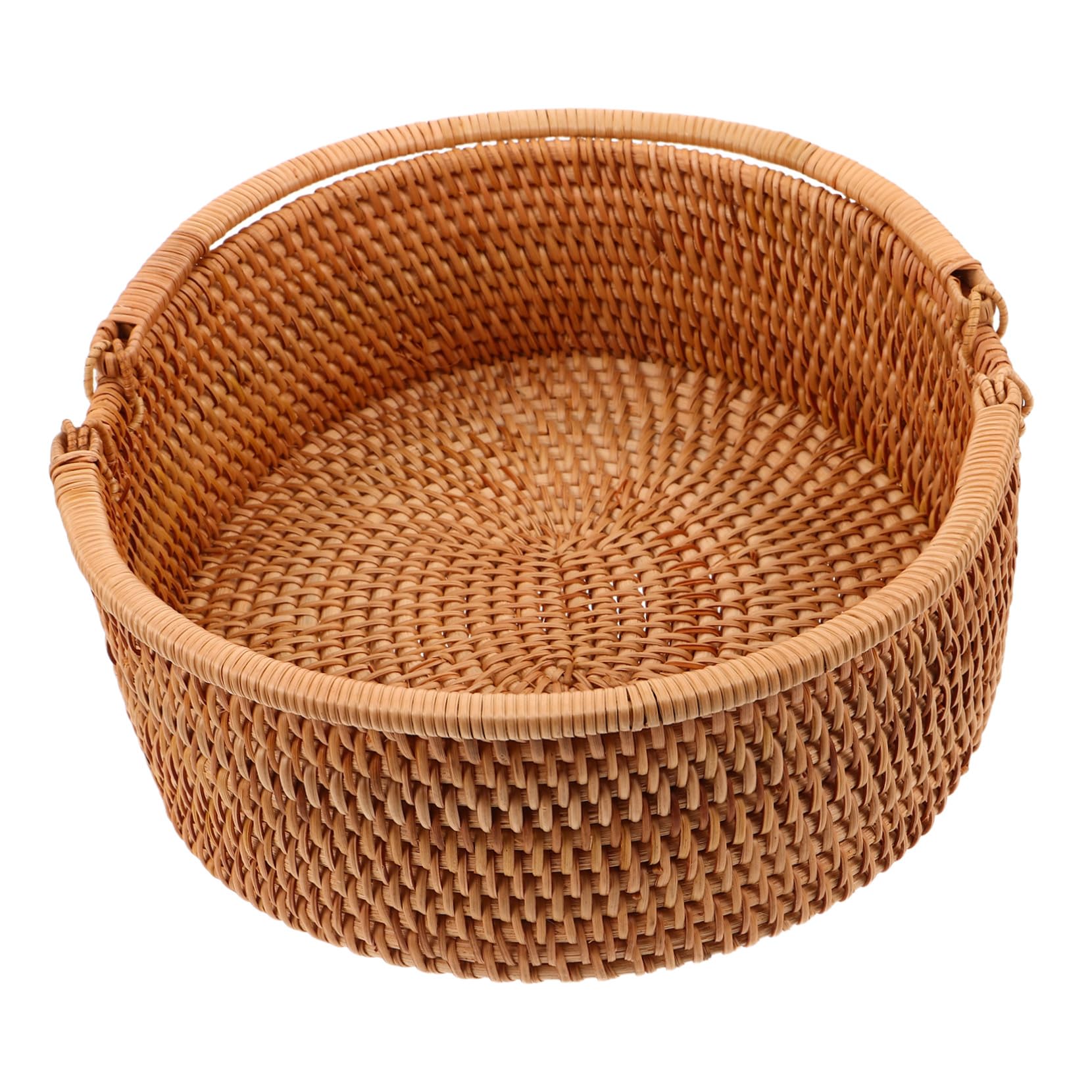 Abaodam cestas de Almacenamiento Tejidas de ratán cestos almacenaje cestas de Almacenamiento de Cocina Light Brown