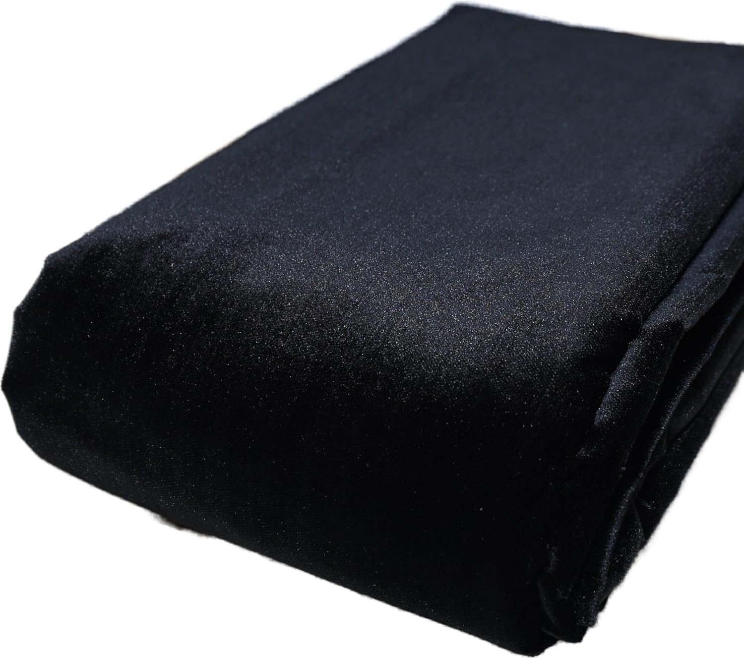 TinaKim Shiny Velvet Upholstery Fabric 54" Wide - for Chair Couch Furniture Reupholstery, Wedding Decor, DIY Curtains & Costume Design (25 Black, 3 Yard)