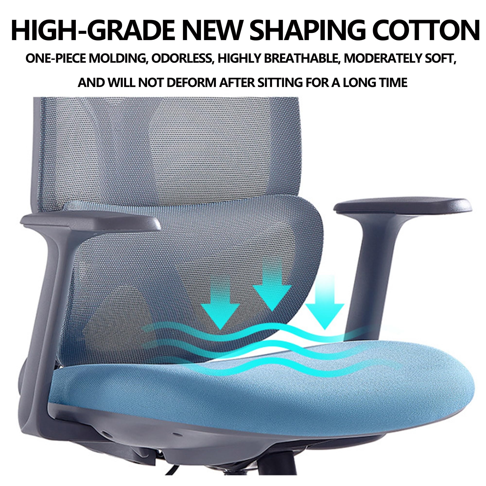 Ergonomischer Büro-Gaming-Stuhl mit verstellbarer Fußstütze, komfortables Mesh-Design für schwere Benutzer, geräumiger Schreibtischsitz für Arbeit und Gaming, perfekt für Führungskräfte und Wohnzimmer