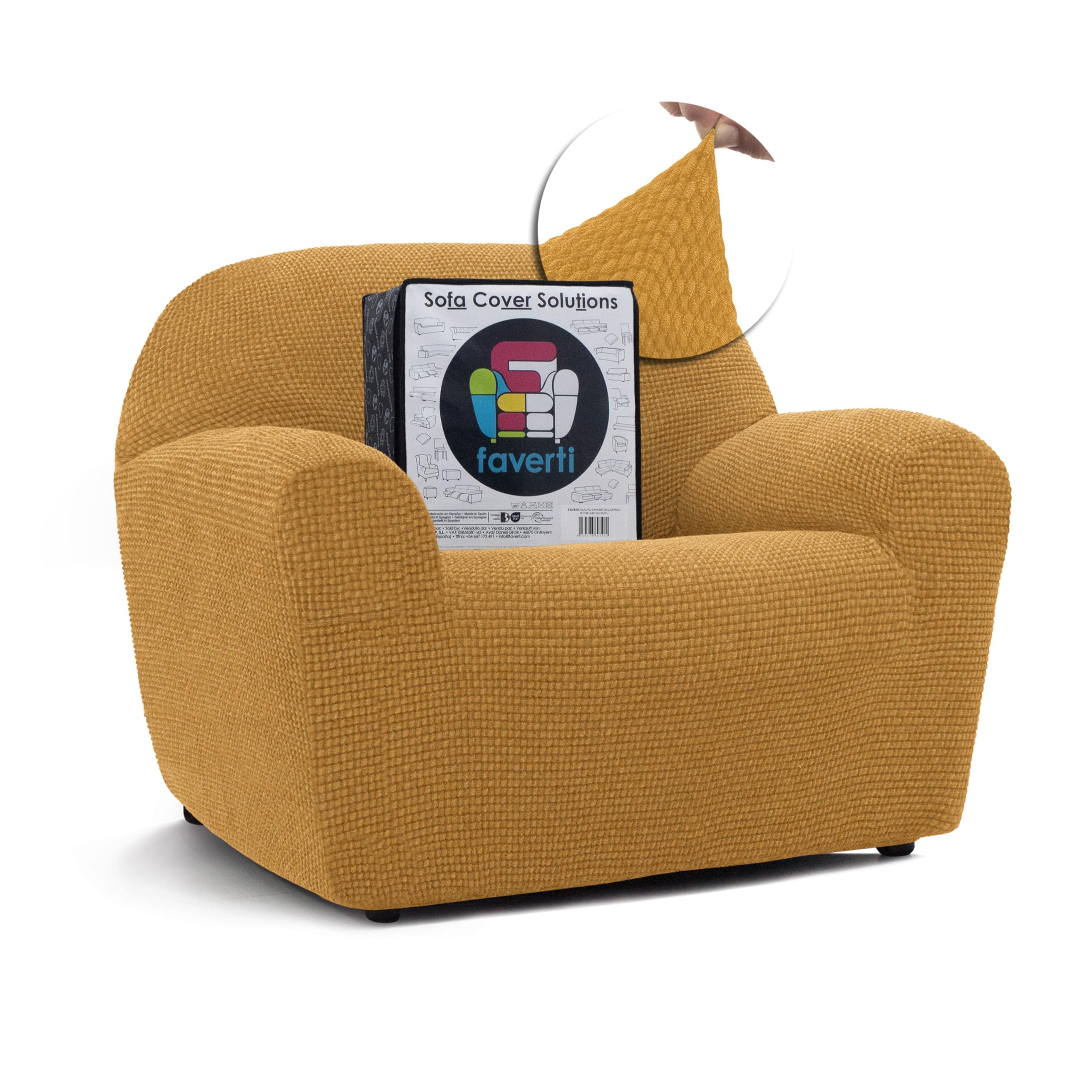 Funda sillón super elástica universal FAVERTI Jacquard tacto algodón