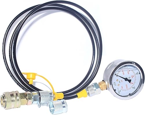 XZT Kit de acoplamiento de prueba de presión hidráulica 9000PSI, manómetro para reparación de excavadoras de marca de EE. UU