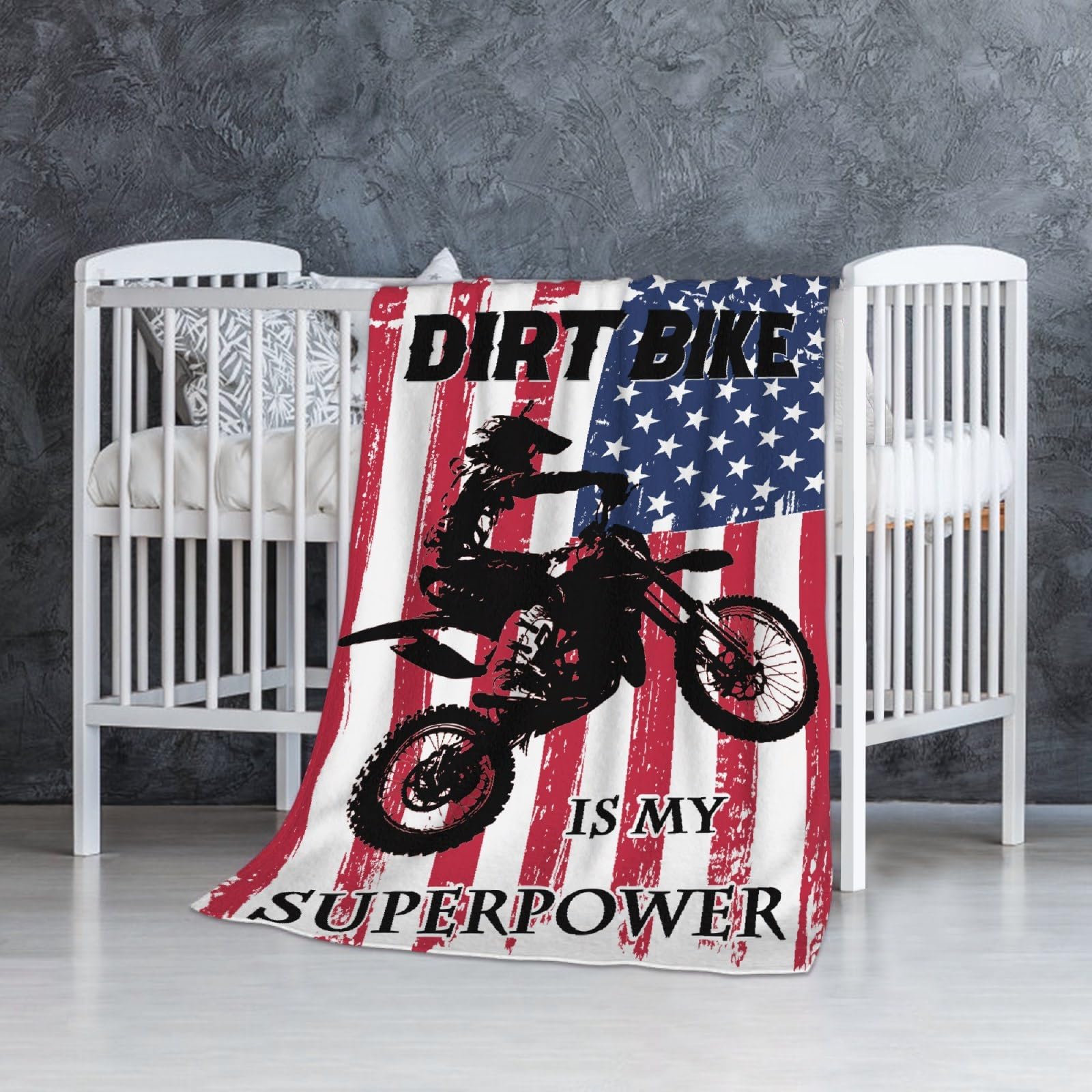 Dirt Bike Blanket Gift for Boys Kids Motorcycle Blanket Stuff