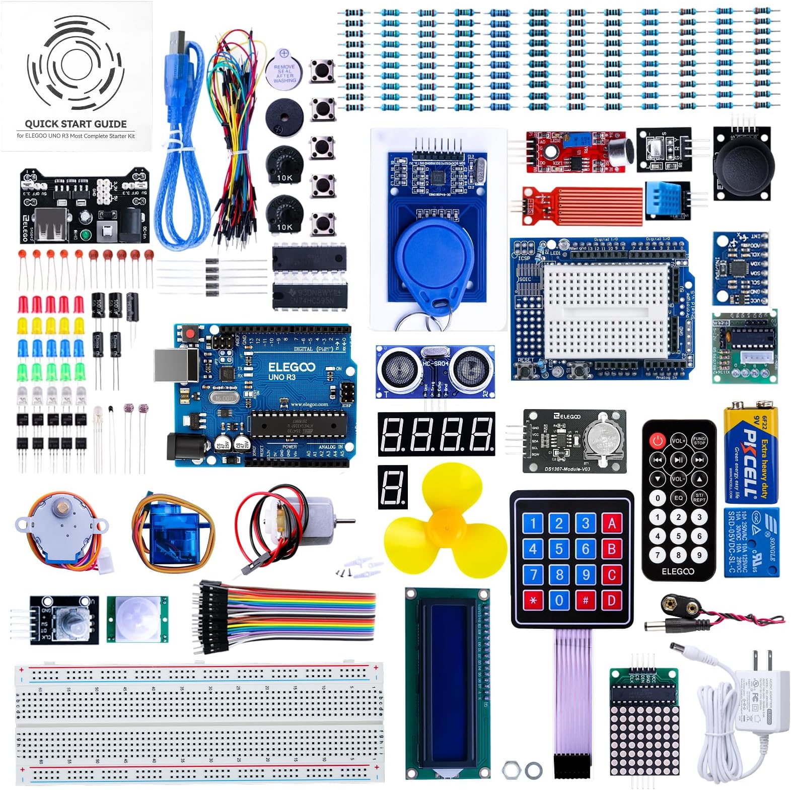 ELEGOO UNO R3 Project The Most Complete Ultimate Starter Kit Compatible with Arduino IDE with Tutorial