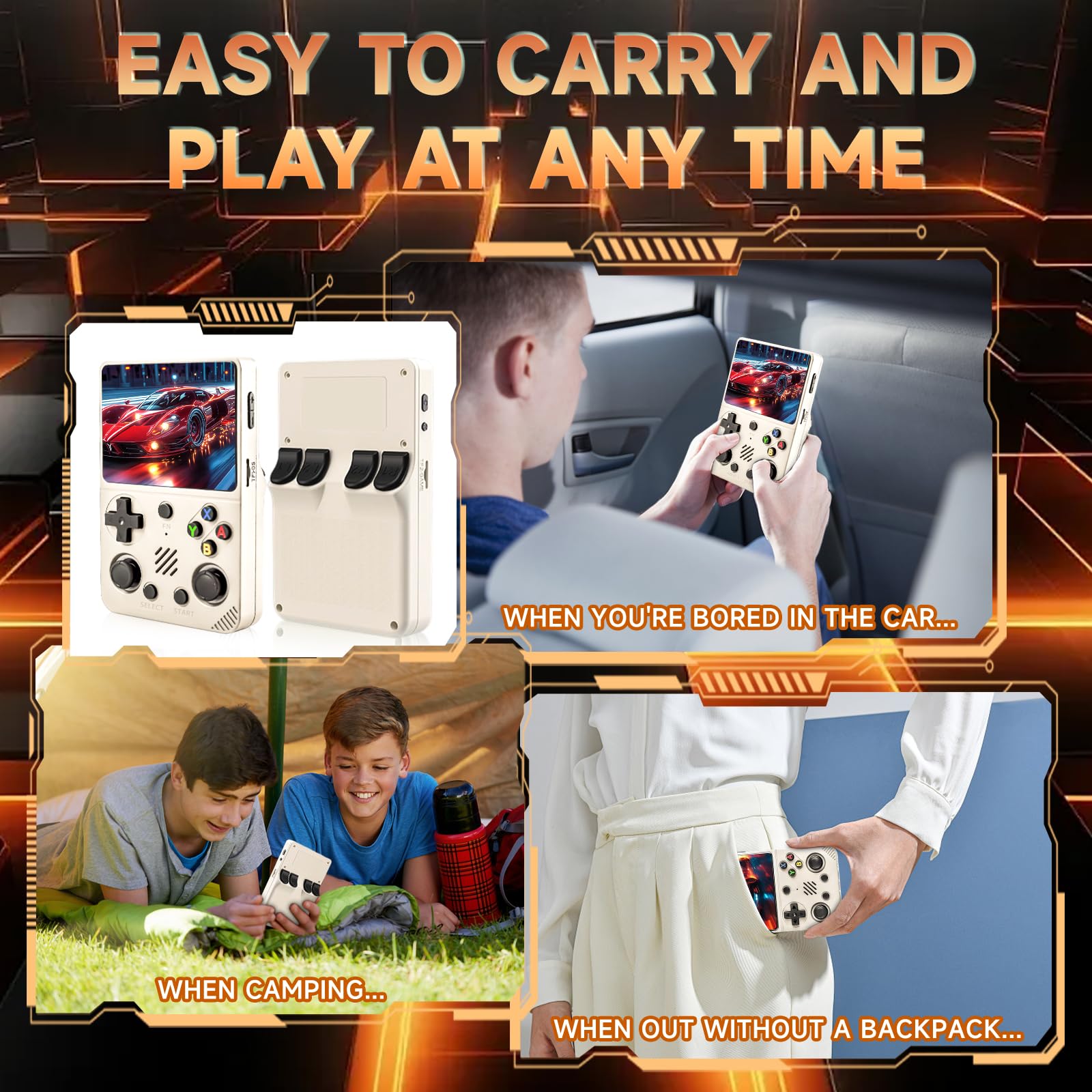 Unokit Consola de juegos retro de mano RG36 Pro 2025, pantalla IPS de 3.5 pulgadas con sistema Linux de código abierto, tarjeta TF de 64 G, más de 20.000 juegos clásicos retro, batería de 3200 mAh