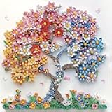 SHICERNHJ 5D Diamond Art Kits for Adults Beginner,Colorful Flower Tree Diamond Painting Kits for Special Shape,DIY Full Drill Diamond Dots Gem Art for Home Wall Decor 12 X 12Inch