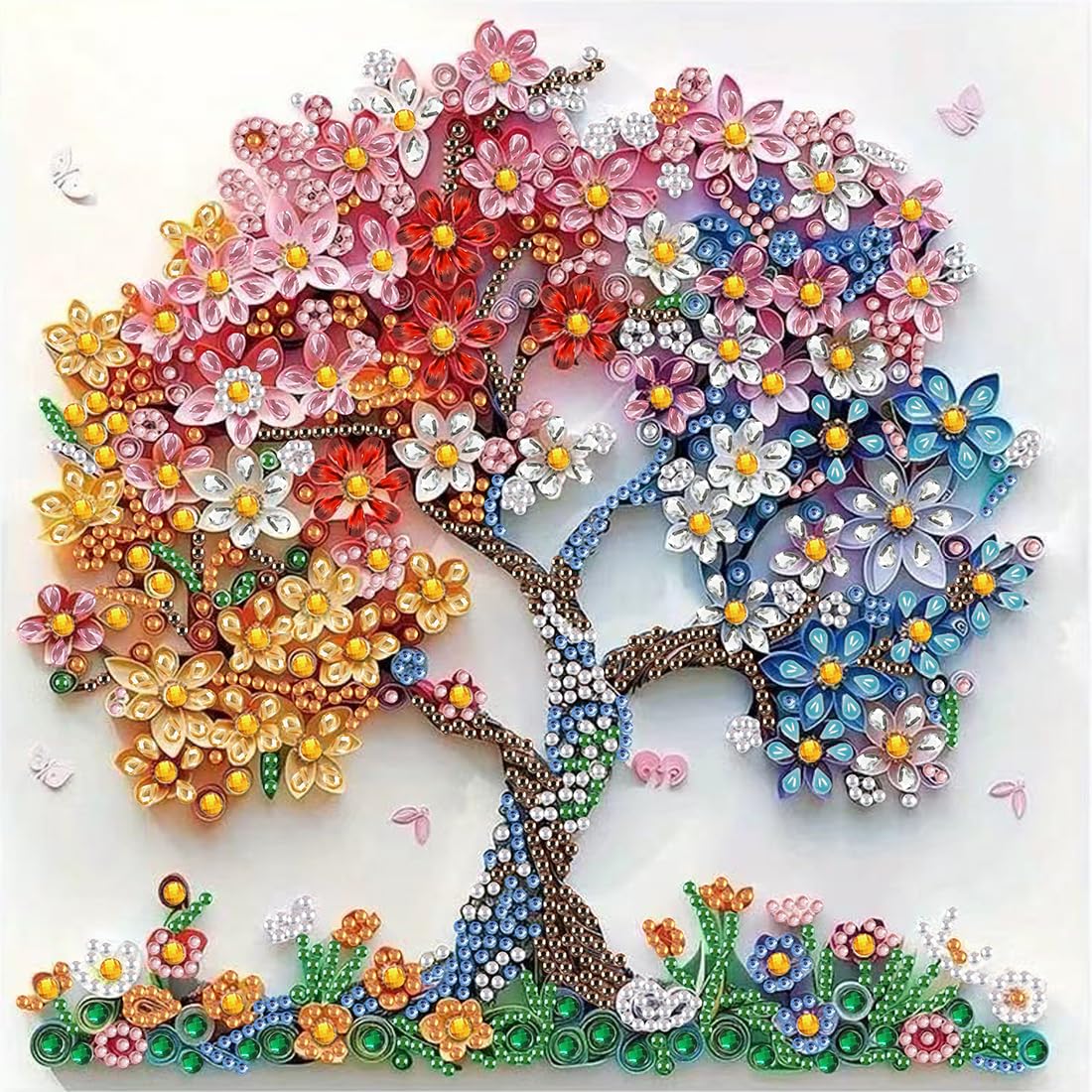 5D Diamond Art Kits - Colorful Tree Painting -1