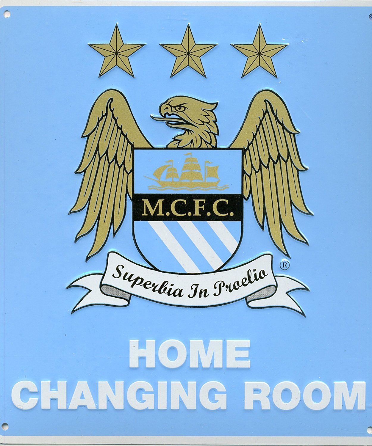 Manchester City Home Changing Room Sign