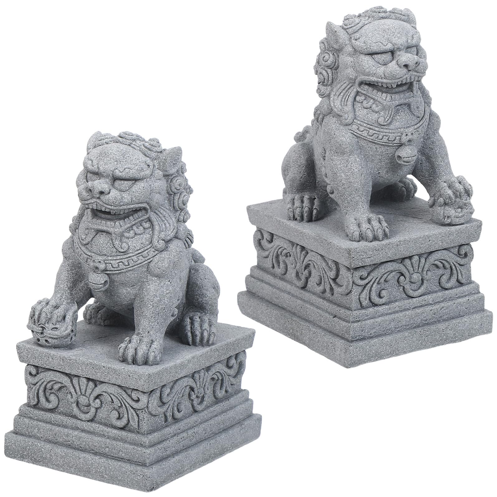Sculpture de lionceau chinois en pierre, décoration traditionnelle
